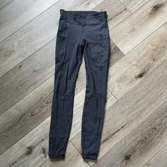 Lululemon Speed Up Tight 28" Power Luxtreme Variegated Knit Black Heathered - Picture 4 of 12